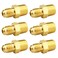 Besosay 6 Pack Brass Half Union Coupler Adapter 14 Flare x 14 NPT Male Hex Nipple Pipe Fitting Gas Adapter