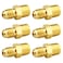 Besosay 6 Pack Brass Half Union Coupler Adapter 14 Flare x 14 NPT Male Hex Nipple Pipe Fitting Gas Adapter