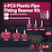 sixcow 6 Piece Plastic Pipe Fitting Reamer Kit Fit into Standard 12 Drills Contains 34 1 112 2 3 and 4 for PVC SCH40 ABS CPVC