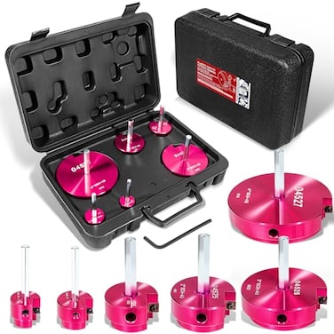sixcow 6 Piece Plastic Pipe Fitting Reamer Kit Fit into Standard 12 Drills Contains 34 1 112 2 3 and 4 for PVC SCH40 ABS CPVC