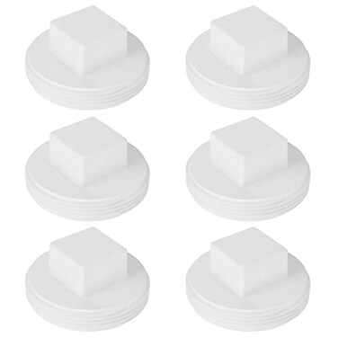 CKVIHAV 6Pack 3 Inch PVC Male Threaded Pipe End Cap 3 PVC Pipe Male Thread Plug Adaptor SCH40 NPT Plug Pipe Fitting for Plumbing Water Line