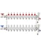 A BST ABST PEX Manifold10 Loop Stainless Steel Floor Radiant Heat Manifold Kit with 12 Adapters Included for Hydronic Radiant Floor Heating