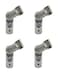 FLEXKEA Adjustable 2Way Pipe Connector Metal Clamp Fittings for 1 OD 254 mm Stainless Steel Rail Chain Link Fence Bolts and Nuts Included 4 Set