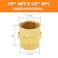 ANPTGHT Brass Pipe Fitting NPT Coupler 12 x 12 Standard NPT Female thread pack of 2
