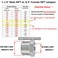 beduan Beduan Stainless Steel Reducer Hex Bushing 114 Male NPT to 34 Female NPT Reducing Cast Pipe Adapter Fitting