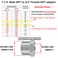 beduan Beduan Stainless Steel Reducer Hex Bushing 114 Male NPT to 34 Female NPT Reducing Cast Pipe Adapter Fitting