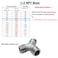 beduan Beduan Tee 12 NPT Male Y Shaped 3 Way Cast Pipe Fitting Stainless Steel 304