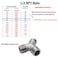 beduan Beduan Tee 12 NPT Male Y Shaped 3 Way Cast Pipe Fitting Stainless Steel 304