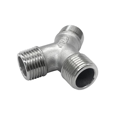 beduan Beduan Tee 12 NPT Male Y Shaped 3 Way Cast Pipe Fitting Stainless Steel 304