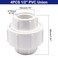 BENLIUDH 12 inch PVC Pipe Union Fittings PVC Connectors Female Thread Coupling 12 4pcs