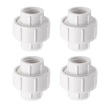 BENLIUDH 12 inch PVC Pipe Union Fittings PVC Connectors Female Thread Coupling 12 4pcs