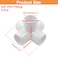 Biaungdo 4 Pcs 34 PVC 5 Way Elbow Connector HeavyDuty PVC Pipe Fitting for DIY Shelf Garden Support White