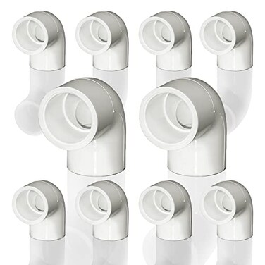 Boltigen 10PCS 1Inch PVC 90 Degree Elbow 2 Way Right Angle Adapter Fittings Pipe Corner Connector for Sch40 PVC Pipe DIY Frame