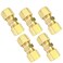 TL TOOLEGIN Brass Compression Tube Fitting Union 14 OD x 14 OD 5pcs