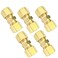 TL TOOLEGIN Brass Compression Tube Fitting Union 14 OD x 14 OD 5pcs