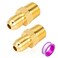 Breezliy 2 PCS Brass Tube Fitting Half Union Gas Adapter 14 Flare x 14 NPT Male Pipe Connector