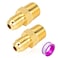 Breezliy 2 PCS Brass Tube Fitting Half Union Gas Adapter 14 Flare x 14 NPT Male Pipe Connector