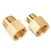 Breezliy Brass Pipe Fitting Reducer Adapter12 NPT Female X 12 NPT Male Extension Connector 4Pack