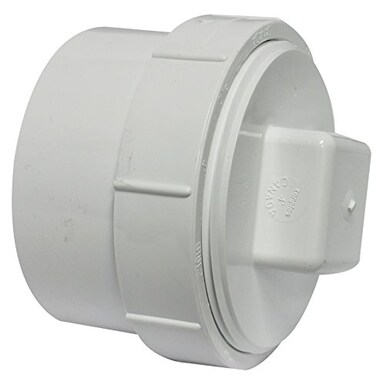 Canplas 193704AS PVC DWV FTG Cleanout Adapter with PL White