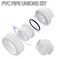 carvedexquisitely Carvedexquisitely 34 PVC Union Coupling Pipe Fitting Socket x Socket PVC Adapter Schedule 40 EPDM ORing White 2 Pack