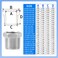 ChillWaves 304 Stainless Steel Pipe Fitting Reducer Hex Bushing 12 NPT Male x 38 NPT Female Thread Adapter12PACK