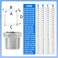 ChillWaves 304 Stainless Steel Pipe Fitting Reducer Hex Bushing 38 NPT Male x 14 NPT Female Thread Adapter6PACK