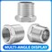 ChillWaves 304 Stainless Steel Pipe Fitting Reducer Hex Bushing 38 NPT Male x 14 NPT Female Thread Adapter6PACK