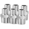 ChillWaves 304 Stainless Steel Pipe Fitting Reducer Hex Nipple 38 NPT Male x 14 NPT Male Thread Adapter6PACK