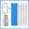 ChillWaves 304 Stainless Steel Pipe Fitting Reducer Hex Nipple 38 NPT Male x 14 NPT Male Thread Adapter6PACK