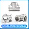 ChillWaves 304 Stainless Steel Pipe Fitting Tee 34 x 34 x 34 NPT Female Thread Adapter2PACK