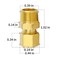 ChillWaves Brass Compression Tube Fitting 18 OD x 18 NPT Male Compression Union Connector10PACK