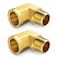 ChillWaves Brass Pipe Fitting 90 Degree Barstock Street Elbow 12 NPT Female x 12 NPT Male Thread Adapter2PACK