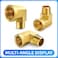ChillWaves Brass Pipe Fitting 90 Degree Barstock Street Elbow 18 NPT Female x 18 NPT Male Thread Adapter5PACK