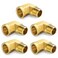 ChillWaves Brass Pipe Fitting 90 Degree Barstock Street Elbow 18 NPT Female x 18 NPT Male Thread Adapter5PACK