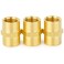 ChillWaves Brass Pipe Fitting Hex Coupling 1 NPT Female x 1 NPT Female Thread Adapter3PACK