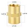 ChillWaves Brass Pipe Fitting Hex Coupling 1 NPT Female x 1 NPT Female Thread Adapter3PACK
