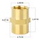 ChillWaves Brass Pipe Fitting Hex Coupling 1 NPT Female x 1 NPT Female Thread Adapter3PACK