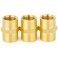 ChillWaves Brass Pipe Fitting Hex Coupling 1 NPT Female x 1 NPT Female Thread Adapter3PACK