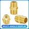 ChillWaves Brass Pipe Fitting Hex Nipple 34 NPT Male x 34 NPT Male Thread Adapter3PACK
