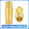 ChillWaves Brass Pipe Fitting Long Nipple Pipe 12 NPT Male x 12 NPT Male Thread 2 Length50MM2PACK