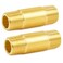 ChillWaves Brass Pipe Fitting Long Nipple Pipe 12 NPT Male x 12 NPT Male Thread 2 Length50MM2PACK
