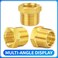 ChillWaves Brass Pipe Fitting Reducer Hex Bushing 14 NPT Male x 18 NPT Female Thread Adapter12PACK