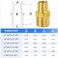 ChillWaves Brass Pipe Fitting Reducer Hex Nipple 12 NPT Male x 38 NPT Male Thread Adapter6PACK