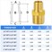 ChillWaves Brass Pipe Fitting Reducer Hex Nipple 12 NPT Male x 38 NPT Male Thread Adapter6PACK