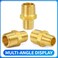ChillWaves Brass Pipe Fitting Reducer Hex Nipple 12 NPT Male x 38 NPT Male Thread Adapter6PACK