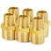 ChillWaves Brass Pipe Fitting Reducer Hex Nipple 12 NPT Male x 38 NPT Male Thread Adapter6PACK