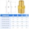 ChillWaves Brass Pipe Fitting Reducer Hex Nipple 34 NPT Male x 12 NPT Male Thread Adapter6PACK