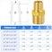 ChillWaves Brass Pipe Fitting Reducer Hex Nipple 34 NPT Male x 12 NPT Male Thread Adapter6PACK