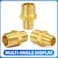 ChillWaves Brass Pipe Fitting Reducer Hex Nipple 34 NPT Male x 12 NPT Male Thread Adapter6PACK