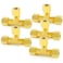 ChillWaves Brass Tee Compression Tube Fitting 316 OD Compression Union Connector5PACK